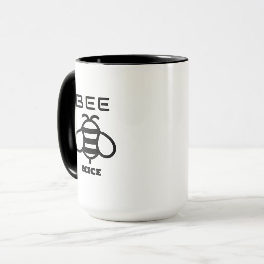 Bee Nice with Minimal Design マグカップ (正面左)