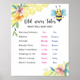 Bee Old Wids Talesジェンダーのリビールボード ポスター