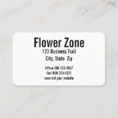 Bee On 忙し Purple Thistle Horizontal Format 名刺 (裏面)