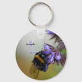 Bee on a Blue Tansy キーホルダー (裏面)