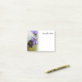 Bee on a blue Tansy Notes ポストイット (デスク上)