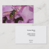 Bee on a Purple flower 名刺 (正面/裏面)