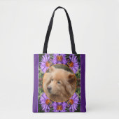 Bee On Aster Flower Frame自分の写真を作成 トートバッグ (正面)