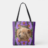 Bee On Aster Flower Frame自分の写真を作成 トートバッグ (裏面)