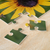 Bee On Black Eed Susan Flowerあなたの写真を追加 ジグソーパズル (側面)