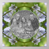 Bee On Bluebell Flower Frame自分の写真を作成 ポスター (正面)