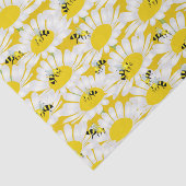 Bee on Flowerティッシュペーパー – 黄色の背景 薄葉紙 (詳細)