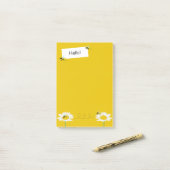 Bee on Flower Post-it注-黄色の背景 ポストイット (デスク上)