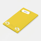 Bee on Flower Post-it注-黄色の背景 ポストイット (アングル)