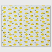 Bee on Flower Wrapping紙 – 青い背景 ラッピングペーパー (フラット)