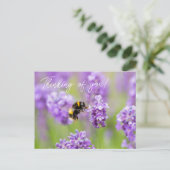 Bee On Lavender'考え S Of Youポストカード ポストカード (スタンド正面)