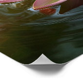 Bee on Lotus Flower ポスター (角)