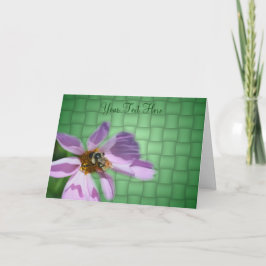 Bee On Pink Cosmosフラワー自然フォトカード カード