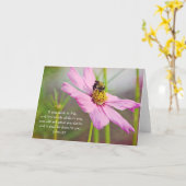 Bee on Pink Cosmos聖なる書物、 経典カードジョン15:7 カード (黄色い花)