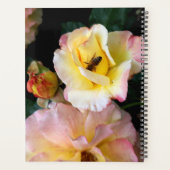Bee on Pink Yellow Roses花 プランナー手帳 (裏面)