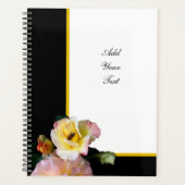 Bee on Pink Yellow Roses花 プランナー手帳 (正面)