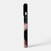 Bee on Pink Yellow Roses花 iPhone 15ケース (左側面)