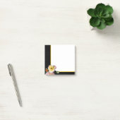 Bee on Pink Yellow Roses Flowers Post-it Notes ポストイット (オフィス)