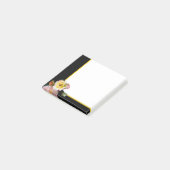 Bee on Pink Yellow Roses Flowers Post-it Notes ポストイット (アングル)