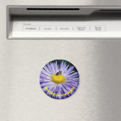 Bee On Purple Daisy Flower Personalized マグネット (インサイチュ (食洗機))