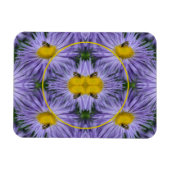 Bee On Purple Flowers自然フレーム写真を追加 マグネット (横)