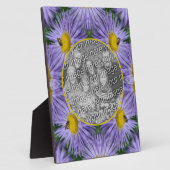 Bee On Purple Flowers自然写真の追加 フォトプラーク (側面)