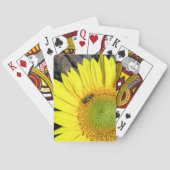 Bee On Sunflowerクローズアップ写真 トランプ (裏面)