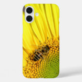 Bee On Sunflowerクローズアップ写真 Case-Mate iPhoneケース (裏面)