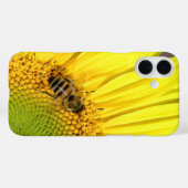 Bee On Sunflowerクローズアップ写真 Case-Mate iPhoneケース (裏面 (横))