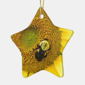 Bee on Sunflower セラミックオーナメント (左)