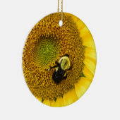 Bee on Sunflower セラミックオーナメント (右)