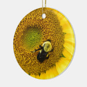 Bee on Sunflower セラミックオーナメント (左)
