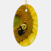 Bee on Sunflower セラミックオーナメント (右)
