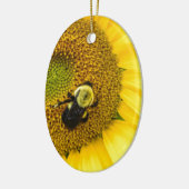 Bee on Sunflower セラミックオーナメント (左)
