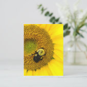 Bee on Sunflower ポストカード (スタンド正面)