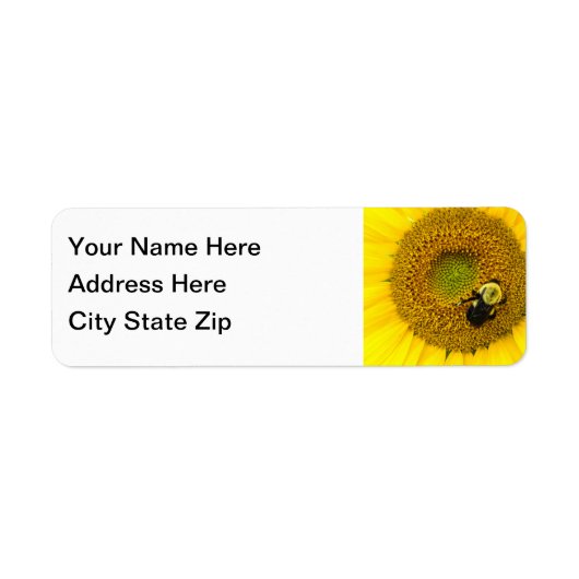 Bee on Sunflower ラベル (正面)