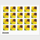 Bee on Sunflower You are my Sunshine スクエアシール (シート)