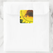 Bee on Sunflower You are my Sunshine スクエアシール (バッグ)