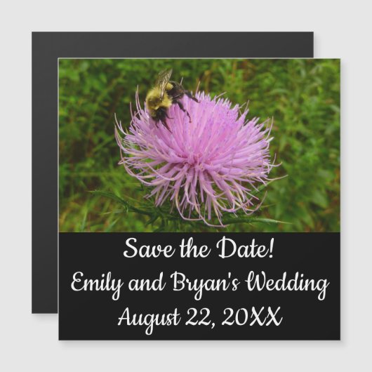 Bee on Thistle Flower Nature (正面/裏面)