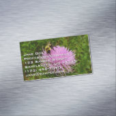 Bee on Thistle Flower Nature マグネット名刺 (インサイチュ)