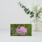Bee on Thistle Flower Nature 名刺 (スタンド正面)