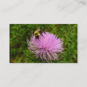 Bee on Thistle Flower Nature 名刺 (裏面)
