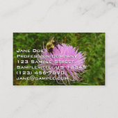 Bee on Thistle Flower Nature 名刺 (正面)