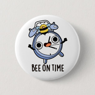 Bee On Time虫おもしろい時計パン 缶バッジ