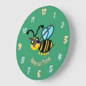 Bee on Time！ - 面白いデザイン ラージ壁時計 (傾斜)