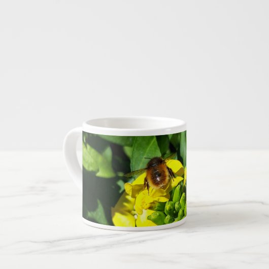 Bee on Yellow Flowers エスプレッソカップ (正面左)