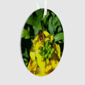 Bee on Yellow Flowers オーナメント (正面)