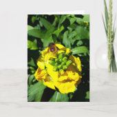 Bee on Yellow Flowers カード (正面)