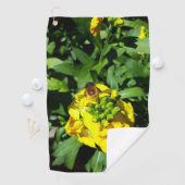 Bee on Yellow Flowers ゴルフタオル (インサイチュ)