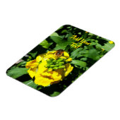 Bee on Yellow Flowers マグネット (左側)